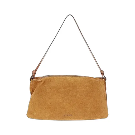 Staud Wally Logo Debossed Shoulder Bag
