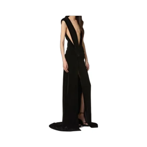 Valentino V-Neck Sleeveless Velvet Dress