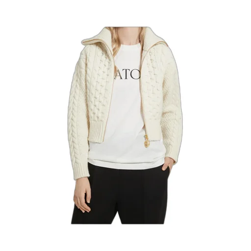 Patou Zip-Up Knitted Cardigan