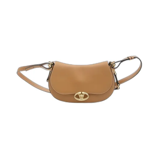 Valentino Ohval Logo Plaque Small Shoulder Bag