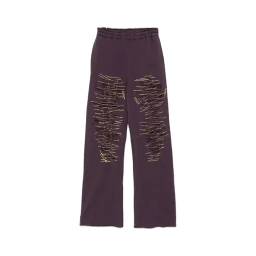 Mm6 Maison Margiela Numbers-Motif Wide-Leg Track Pants