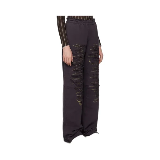 Mm6 Maison Margiela Numbers-Motif Wide-Leg Track Pants