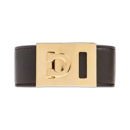 Salvatore Ferragamo Gancini Buckle Wide Bracelet