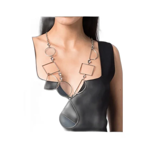 Rhinestone-Embellished Pendant Necklace