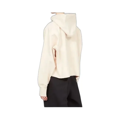 Maison Margiela Logo Detailed Raw-Cut Hem Hoodie