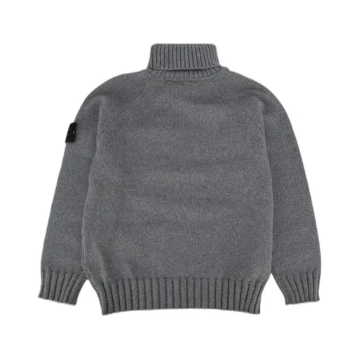 Stone Island Junior Logo Patch Turtleneck Jumper