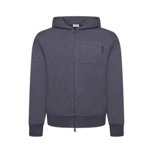 Brunello Cucinelli Zip-Up Hooded Sweatshirt