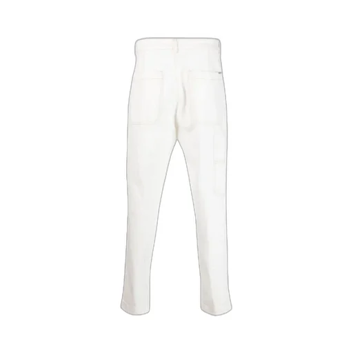 Straight-Leg Stretch-Cotton Trousers