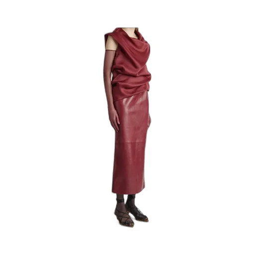 Khaite Luola Draped Satin Top