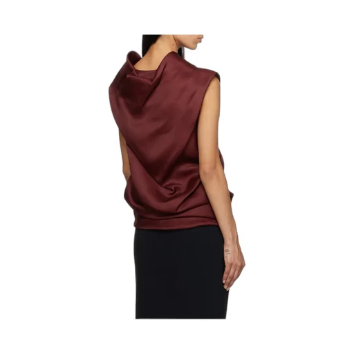 Khaite Luola Draped Satin Top