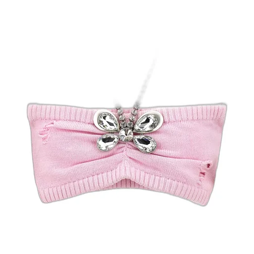 Area Embellished Butterfly Knit Bandeau