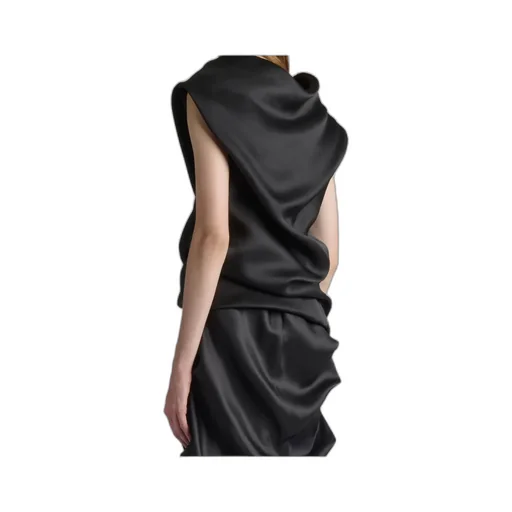 Khaite Luola Cowl Neck Asymmetric Hem Top