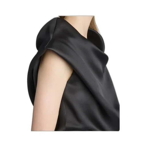 Khaite Luola Cowl Neck Asymmetric Hem Top