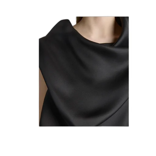 Khaite Luola Cowl Neck Asymmetric Hem Top