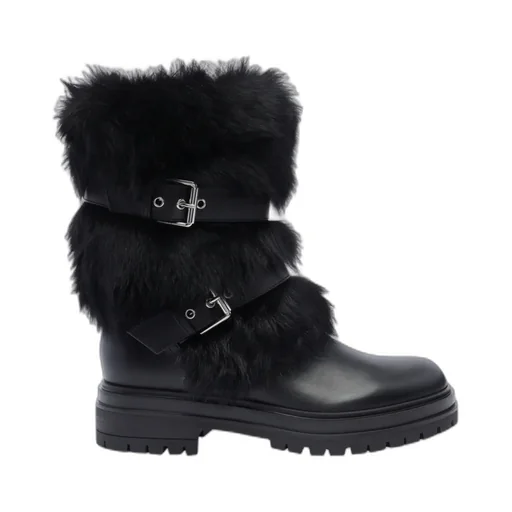 Gianvito Rossi Maverick Buckle Detailed Biker Boots