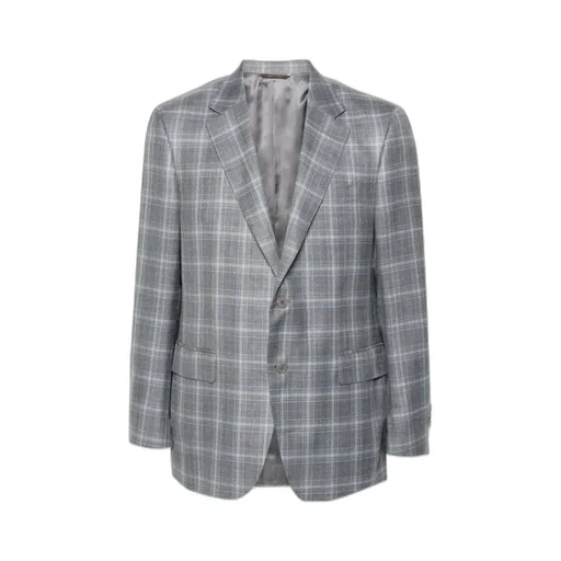 Tartan-Pattern Blazer