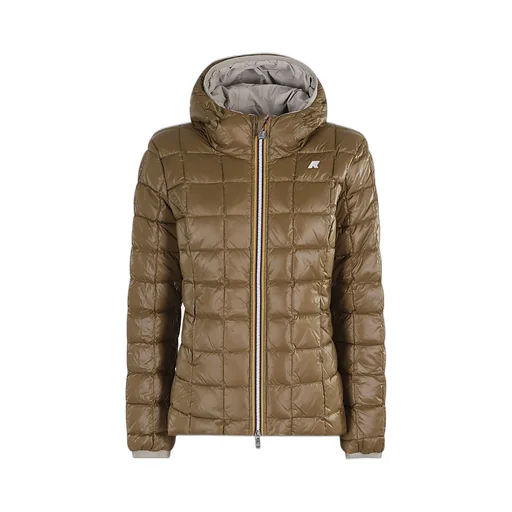 Beige Brown Reversible Insulated Short Jacket