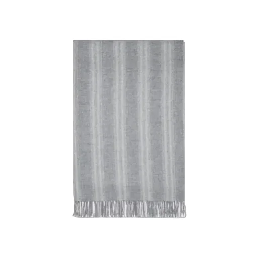 Brunello Cucinelli Striped Fringed Edge Scarf