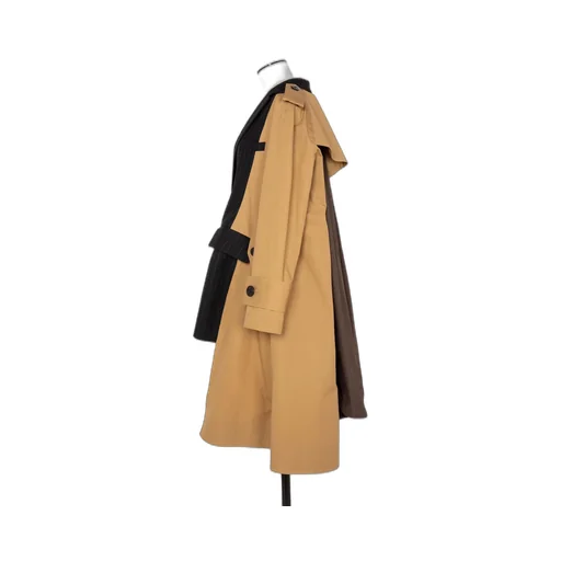 Sacai Pinstripe Detailed Panelled Trench Coat