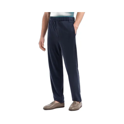 Giorgio Armani Technical Waffle Flat-Front Trousers