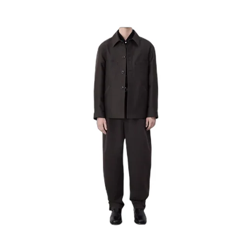 Lemaire Single-Breasted Straight Hem Shirt Jacket