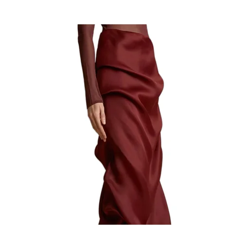Khaite Olula Satin Skirt