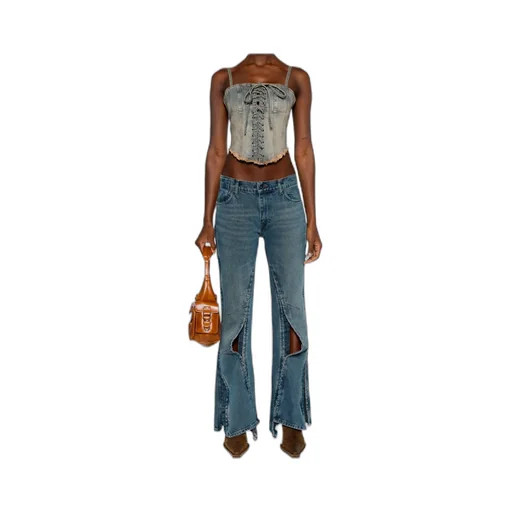 Y/Project Faded Effect Flared Jeans