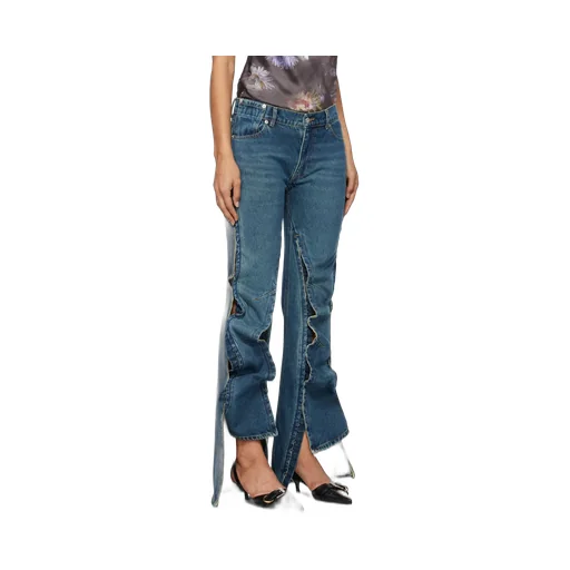 Y/Project Faded Effect Flared Jeans