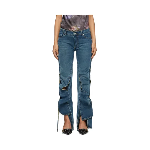 Y/Project Faded Effect Flared Jeans