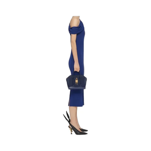 Asymmetric Draped Dress In Crepe