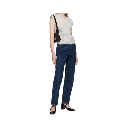 Pinch Waist High-Rise Straight Jeans