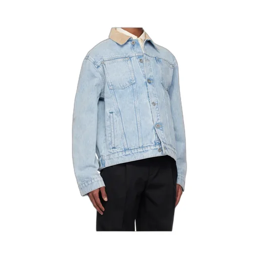 DrÔLe De Monsieur La Vest Jean DÉLavÉE Button-Up Denim Jacket