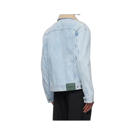 DrÔLe De Monsieur La Vest Jean DÉLavÉE Button-Up Denim Jacket