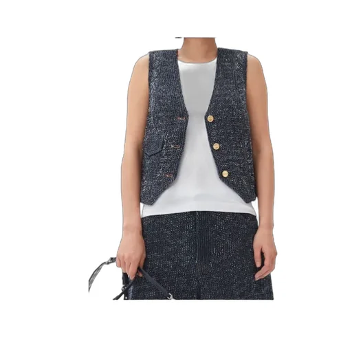 Ganni Fluffy Denim Vest