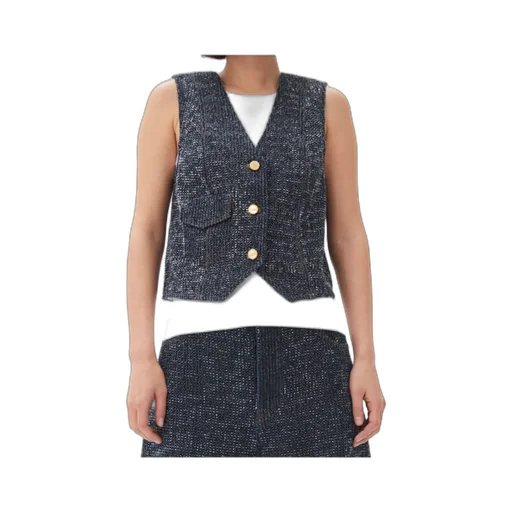 Ganni Fluffy Denim Vest