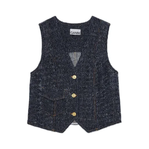 Ganni Fluffy Denim Vest