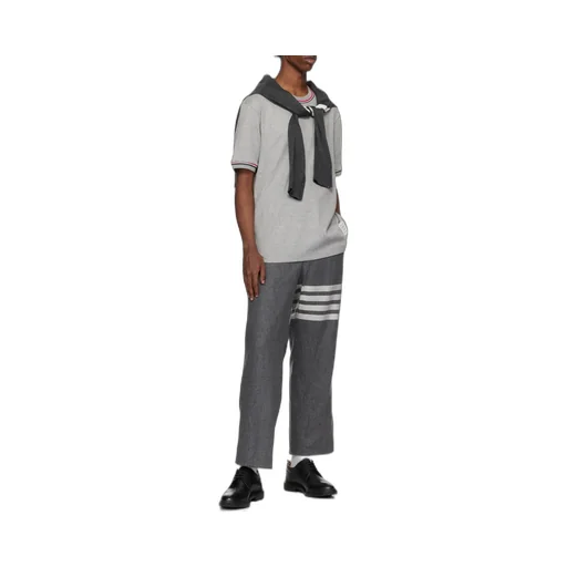 Thom Browne Logo Patch Crewneck T-Shirt