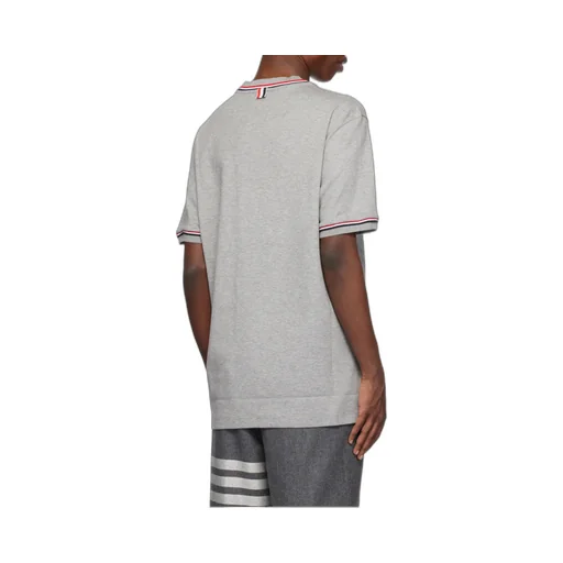 Thom Browne Logo Patch Crewneck T-Shirt