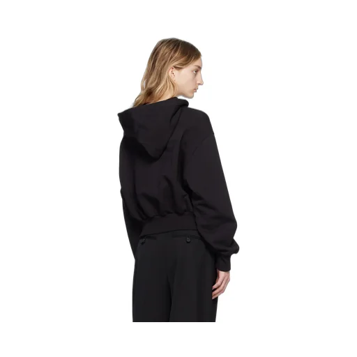 Cropped Logo-Print Cotton Hoodie