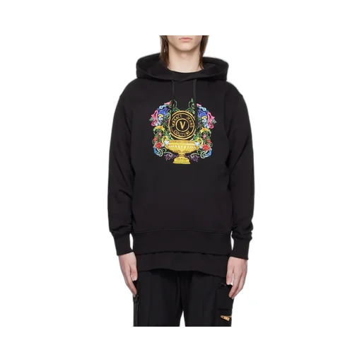 Versace Jeans Couture Logo-Printed Drawstring Hoodie