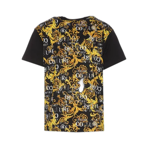 Baroque-Pattern Print Detail T-Shirt