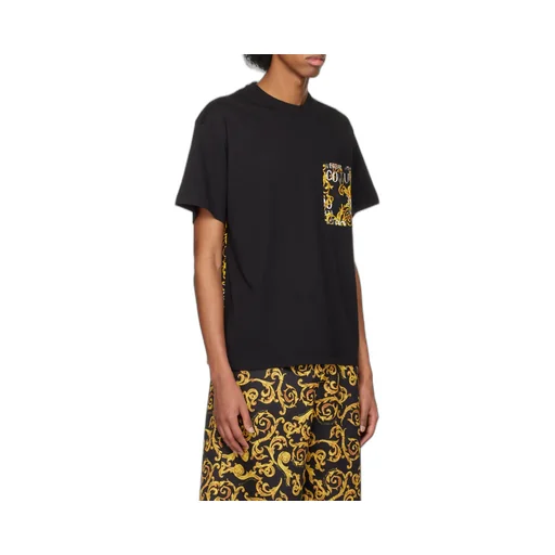 Baroque-Pattern Print Detail T-Shirt