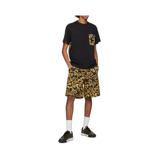 Baroque-Pattern Print Detail T-Shirt
