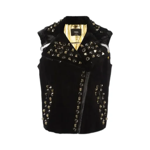 Fendi Stud Embellished Biker Gilet