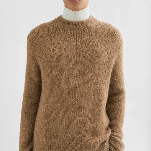 Midweight Wool Blend Crew-Neck Sweater