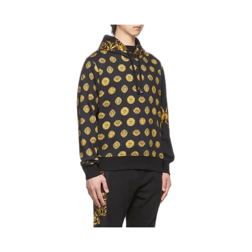 V-Emblem Regalia Baroque-Print Long-Sleeve Hoodie