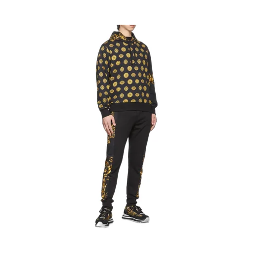 V-Emblem Regalia Baroque-Print Long-Sleeve Hoodie