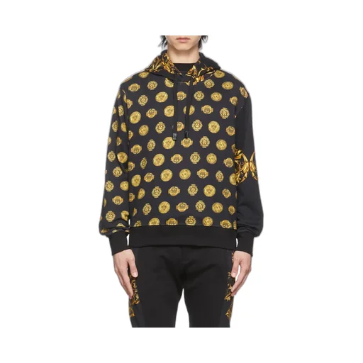 V-Emblem Regalia Baroque-Print Long-Sleeve Hoodie