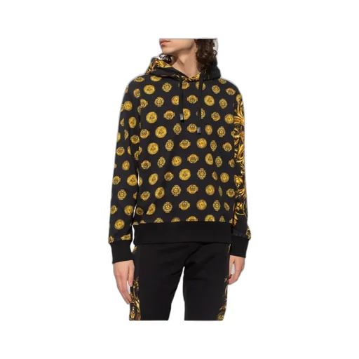 V-Emblem Regalia Baroque-Print Long-Sleeve Hoodie