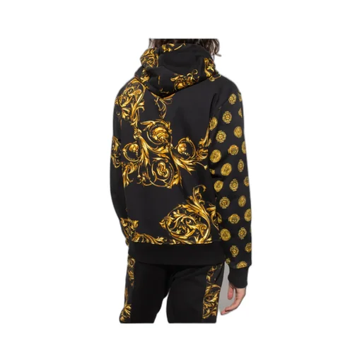 V-Emblem Regalia Baroque-Print Long-Sleeve Hoodie